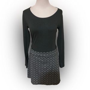 Black and white skort by tranquility and long sleeve grey shirt both size M